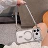 Crossbody Necklace Strap Lanyard Clear Magnetic Case For iPhone 17 16 14 15 12 13 Pro Max 16Plus 11 For Magsafe Shockproof Cover