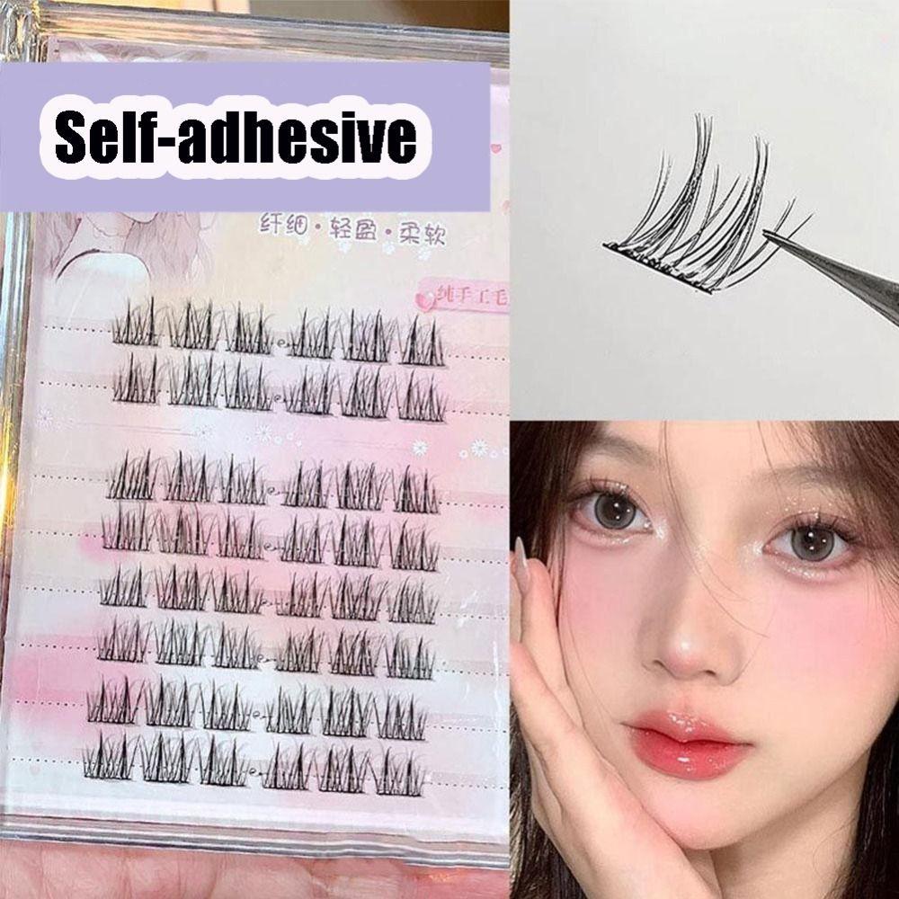 Press On Segmented Eyelashes Natural Long Individual Eyelash  DIY Eyelash Extension
