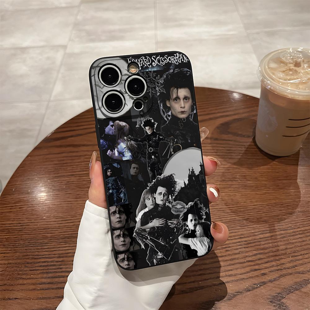 

E-Edward Scissorhands Phone Case For 17 Pro Max Iphone 14 Pro Max 12 16 15 13 Pro 11 Xr X Xs 8 7 Plus Back Cover iPhone12 Pro