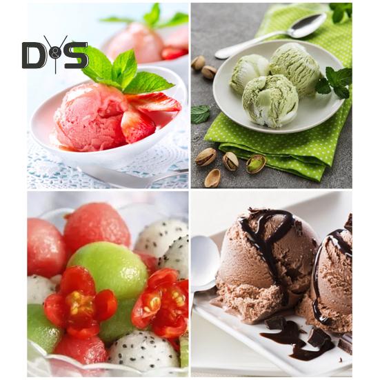 3 stk/sett Iskuleskje i rustfritt stål Non-stick Antifryse Ergonomisk fjærhåndtak Tåler oppvaskmaskin Kraftig Fruktskje Kjøkkenutstyr