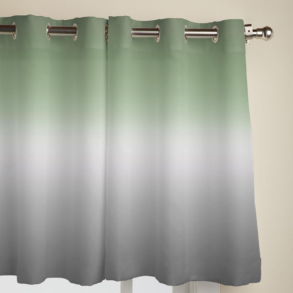 Sage Green Gray Gradient Window Curtains for Living Room Bedroom Curtain Modern Kitchen Blinds Drapes Curtains