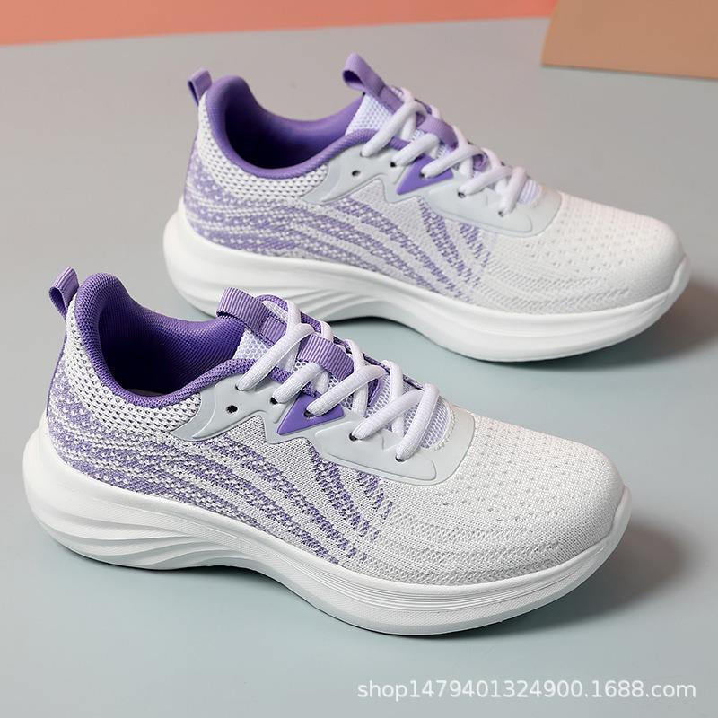 Summer new women's shoes fly-woven mesh casual shoes women's lightweight breathable mesh shoes fashion sports shoes travel