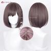 High Quality Anime Shinonome Ena Cosplay Wig 30cm Short Gray Pink Brown Shinonome Ena Wigs Heat Resistant Synthetic Hair