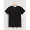 Women'S Round Neck Short Sleeve Sports T-Shirt with Letter Print for Spring and Summer Casual Wear