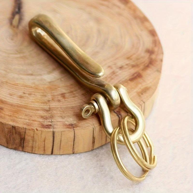 2Pcs U-shaped Hook Buckle Brass Horseshoe Buckle Chain Hook Buckle Car Key Chain Pendant