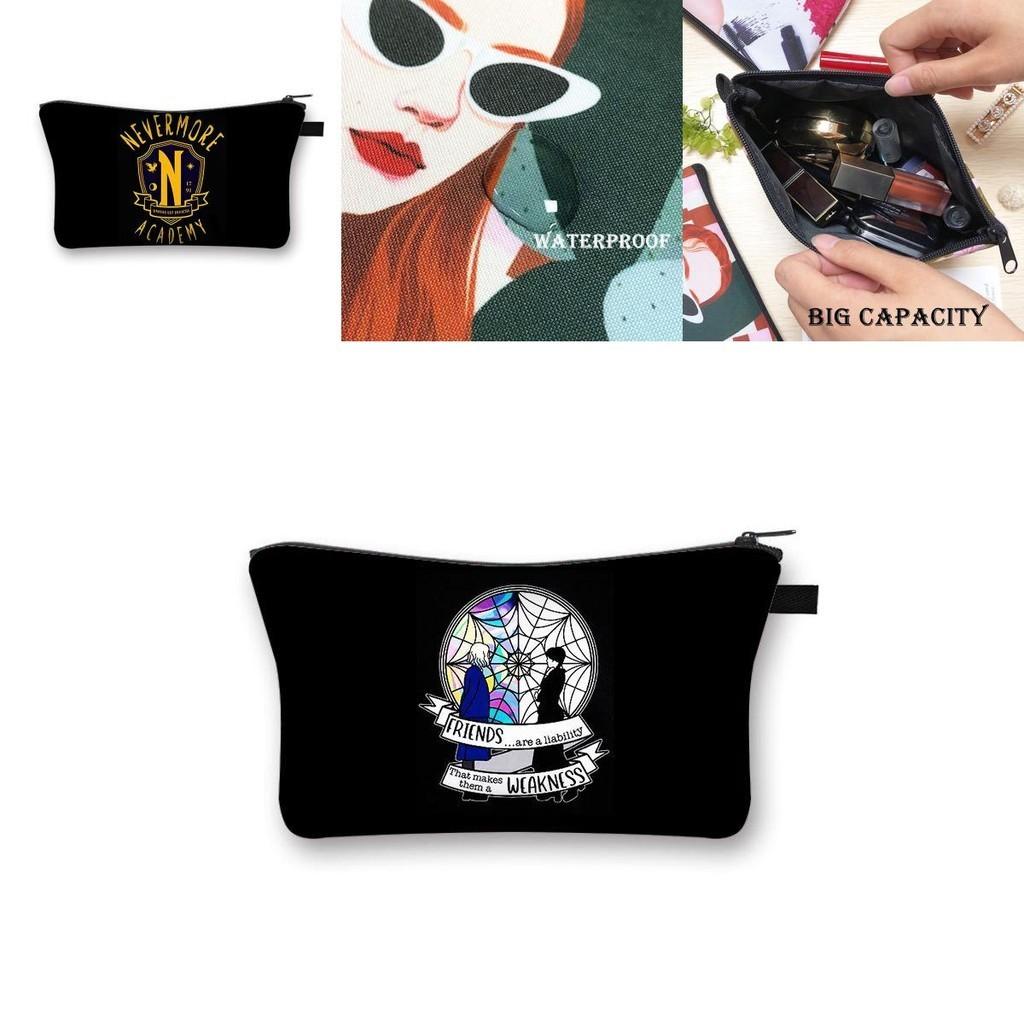 Wednesday Addams Waterproof Cosmetic Makeup Bag | Pencil Pouch | School Supplies