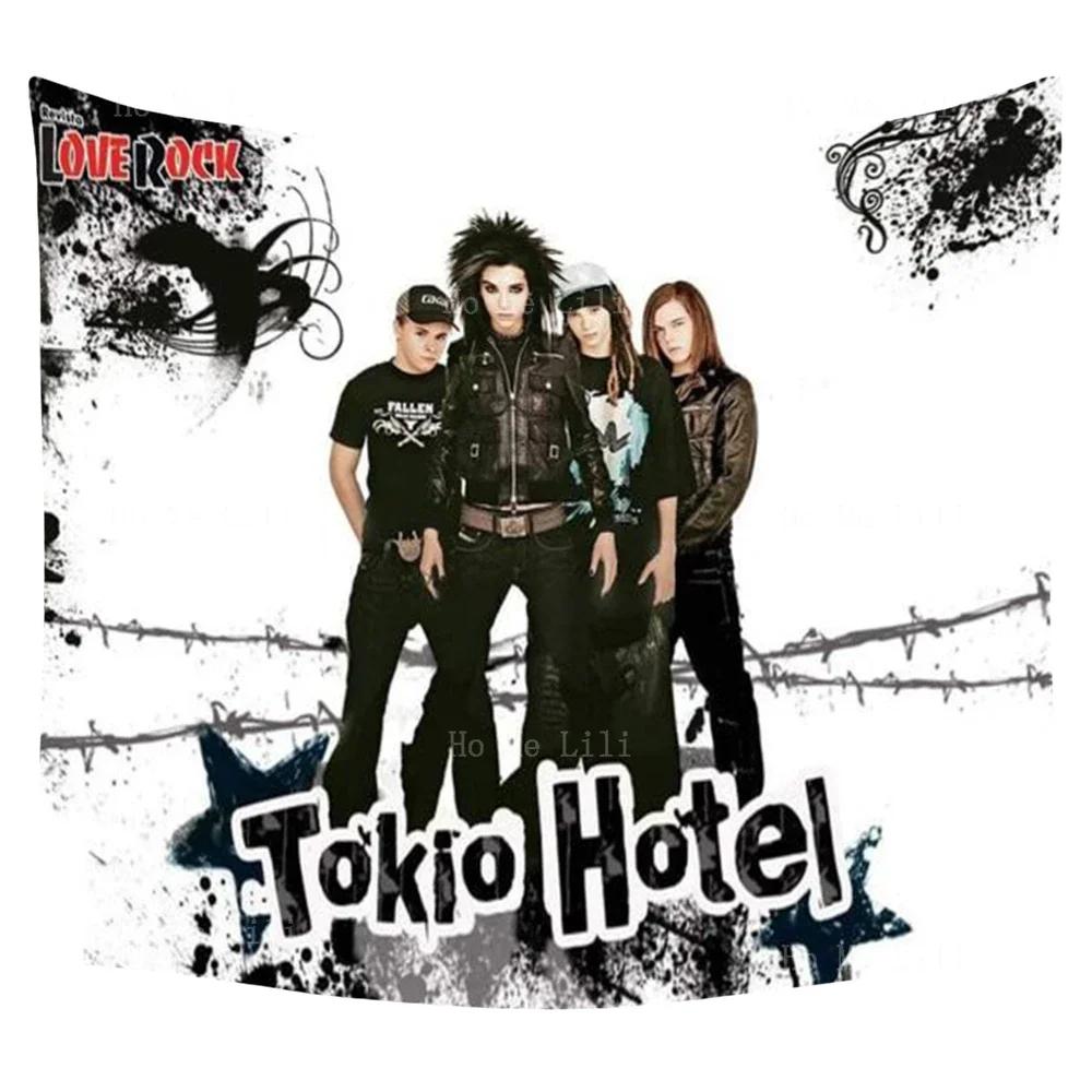 Tokyo Hotel Best Group Band Musica Poster Teen Band Tedesca Arazzo Per Decorazione Soggiorno
