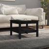 Day and Night - Day and Night Solid Black Pine Wood Coffee Table 55x55x40 Cm