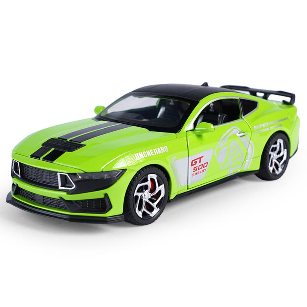 1/32 Mustang GT500 Alloy Die-cast Car Model Return Force Forward Simulation Sound and Light Children's Toy Car Boy Gift