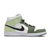 Jordan Air Jordan 1 Mid Leather Slip Resistant Abrasion Resistant High top Vintage Basketball Shoes Women's Green BQ6472-115(Team24-)