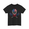 Lacrosse Helmet T Shirt, Lax Sticks American Flag 4th of July T Shirt