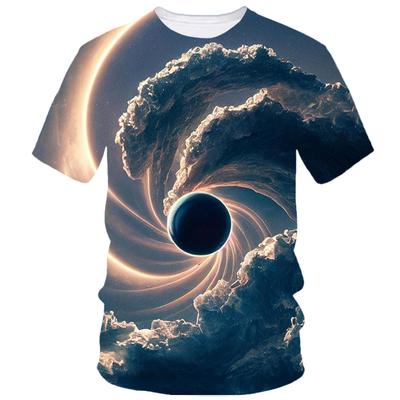 Terrible Explode 3d Printed T-shirt For Men Disaster Scene Pattern Tee Shirt Harajuku Streetwear Oversized