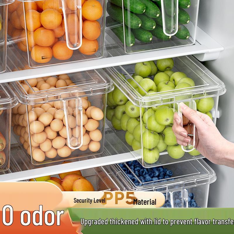 Food-Grade Refrigerator Organizer: Fresh-Keeping Box for Kitchen Vegetables, Dumplings & Eggs