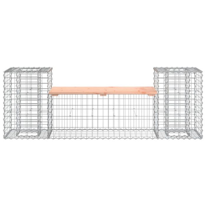 VidaXL Banc de jardin design gabion 183x41x60,5 cm bois massif douglas 834388