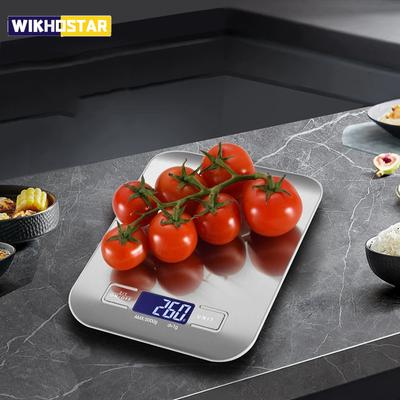 Acier Inoxydable 10kg 5kg/1g Balance de Cuisine Numérique Électronique Panneau d'Affichage LED Balances Maison Bijoux Alimentation Collations Outils de Pesage