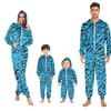 Matching Family Outfits - Striped Print Family Matching Hooded Zip-Up Onesie Loungewear