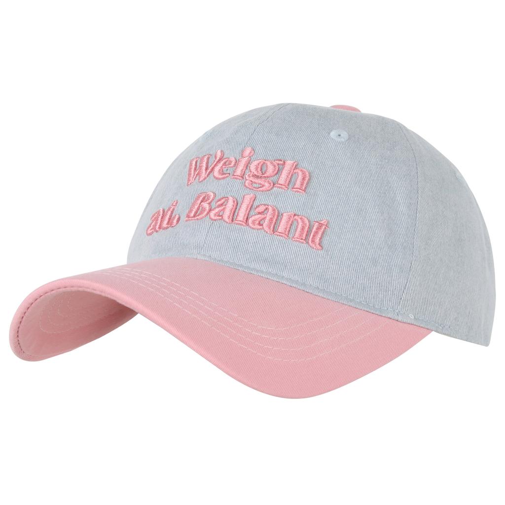 BALANT Denim Embroidery Ball Cap [Pink]