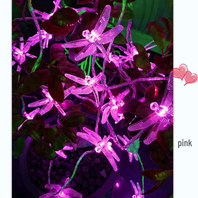LED Dragonfly String Lights for Festive and Tree Decorations
