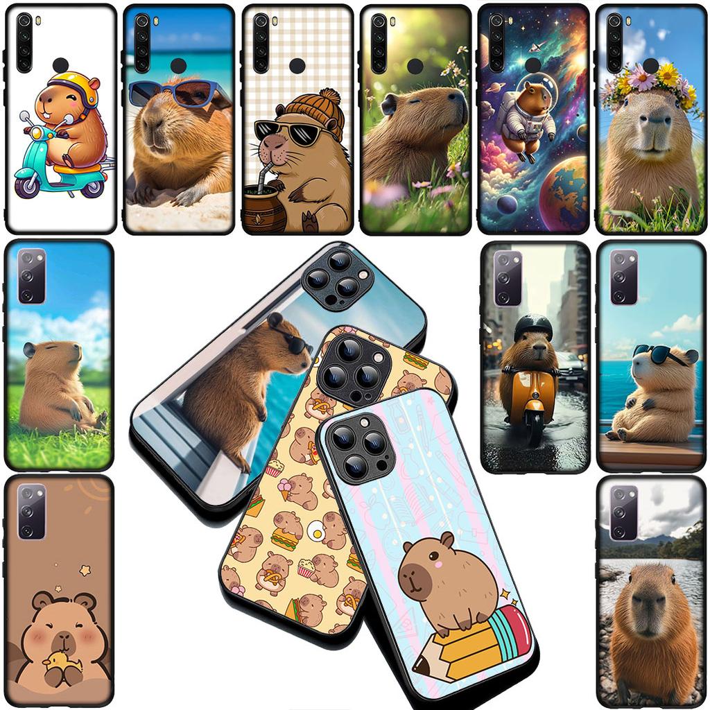 Cartoon C-Capybaras Kawaii Silicone Cover for Xiaomi Redmi Note 12 11 10 Pro 10A 10C 12C 13C Note12 12Pro Coque Phone Case