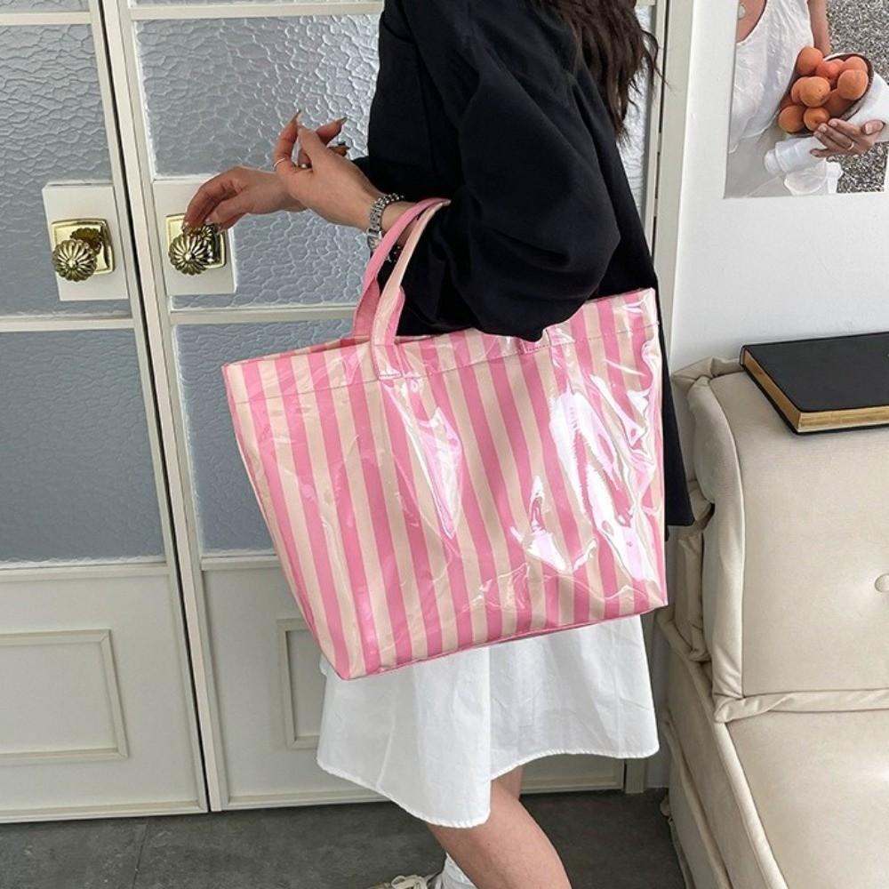 Waterproof Transparent Jelly Bag Large Capacity Beach Handbags Grocery Handbag