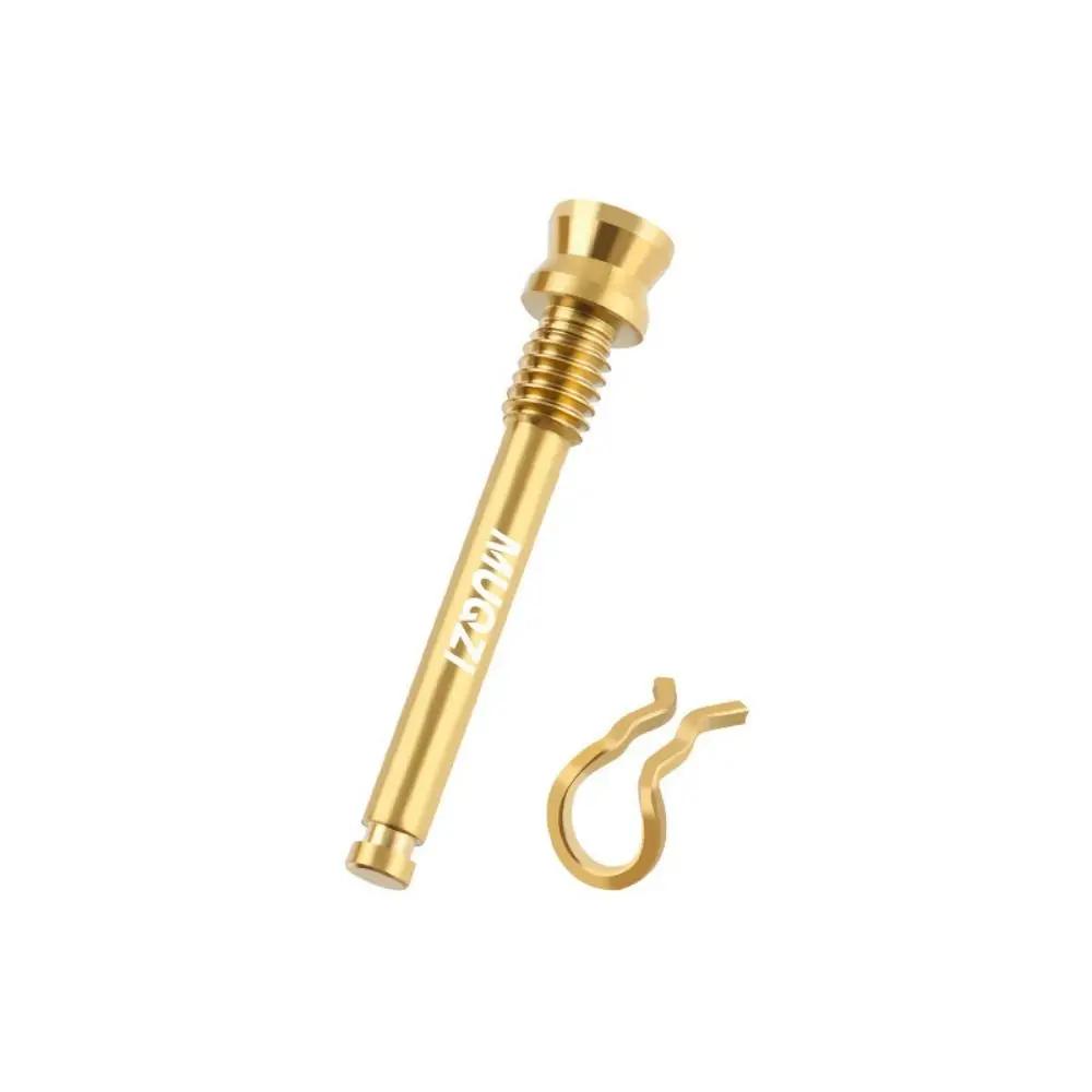 1set Titanium Disc Brake Pad Bolts M4x26mm with Spring Clips Fixing Pins Lightweight Bicycle Brake Screws gold1set