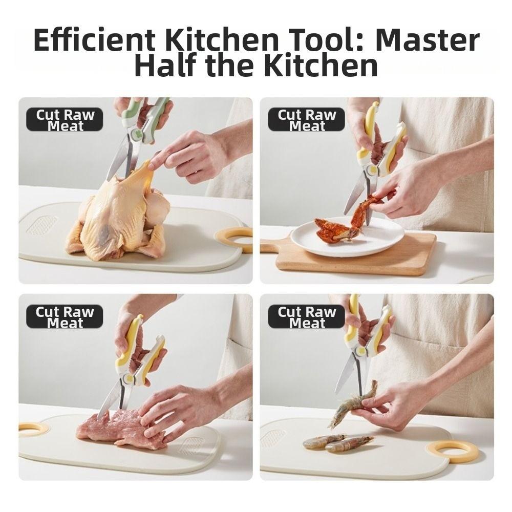 with Magnetic Cover Food Shears Stainless Steel Utility Scissors Kitchen Scissors  Poultry