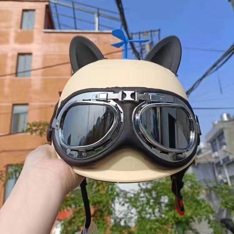 Electric Vehicle Certification Universal Harley Battery Car Retro Helmet Four Seasons Riding Half Helmet Summer Men and Women Bottom Hat