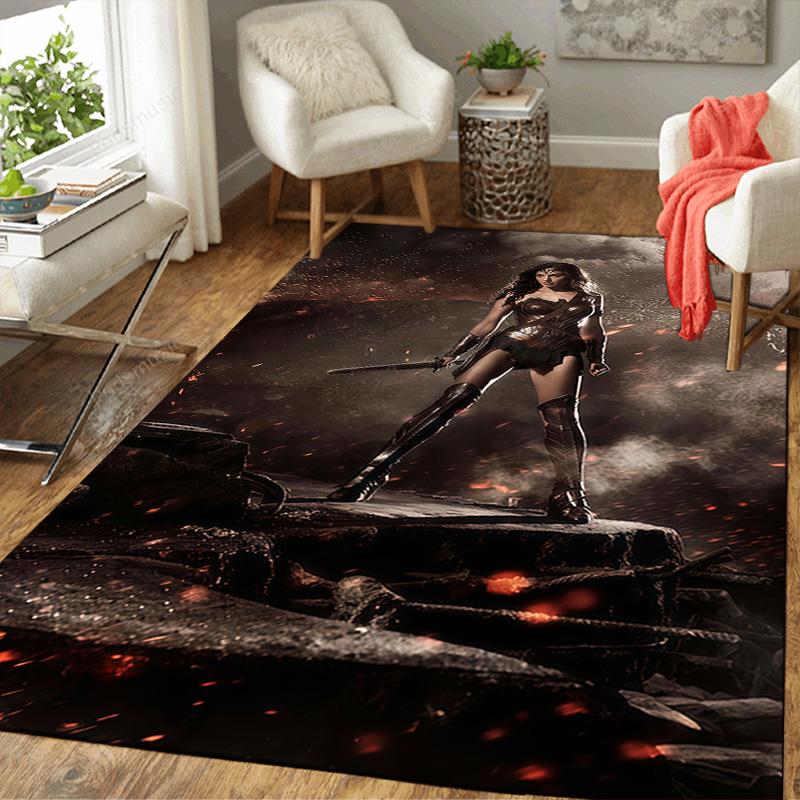 Super Hero Popular Pattern Area Rug Non-Slip Washable Floor Mat for Home Decor