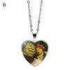 Pendant Necklace Heart Cartoon Shrek Pattern Jewelry Bright Luster Adjustable Necklace for Birthday