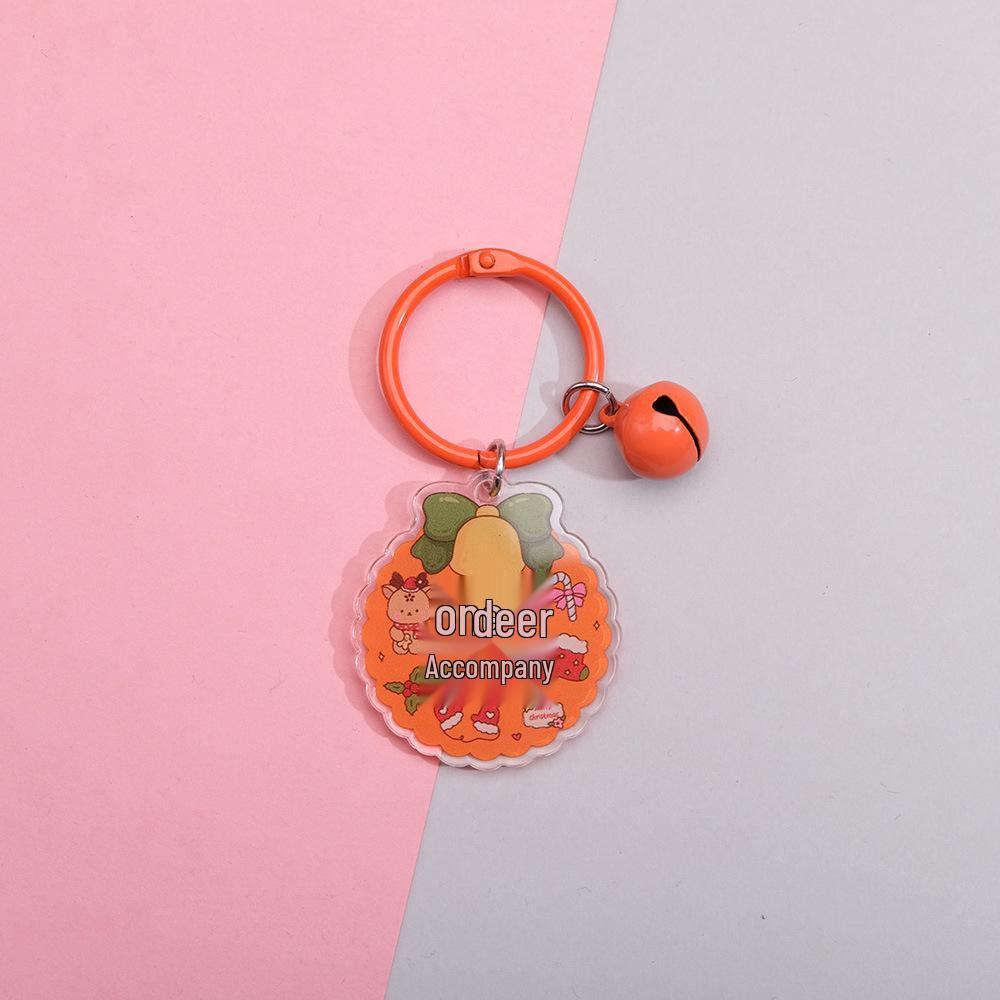 Double-Sided Santa Claus Cartoon Acrylic Keychain - Korean Style Backpack Pendant & Clothing Accessory
