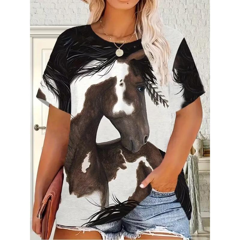 3D Printed Insect Summer Fashion Women's T-shirt Breathable and Trendy Versatile