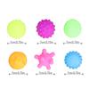 6pcs Baby Textured   Set Infant Funny Soft Elastic Multicolor Squeezing Sensory   Toy for Home