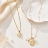 European-American Design Ocean Pearl Starfish Layered Necklace for Women