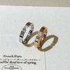 5pcs Fashion Stainless Steel Ring For Women Men Couple Gold Color Cubic Zirconia Ring Wedding Jewelry Gift