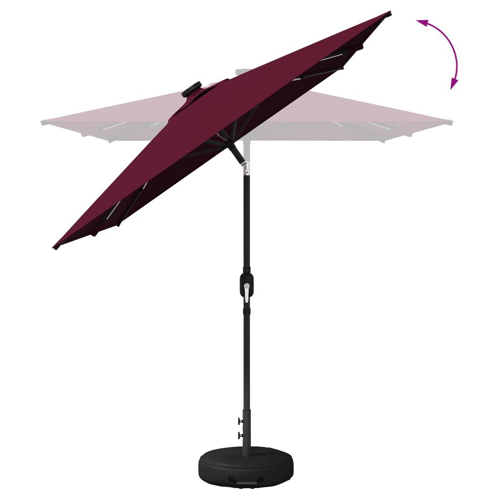 Garden Umbrella with LED Lights and Base 200 X 300 Cm