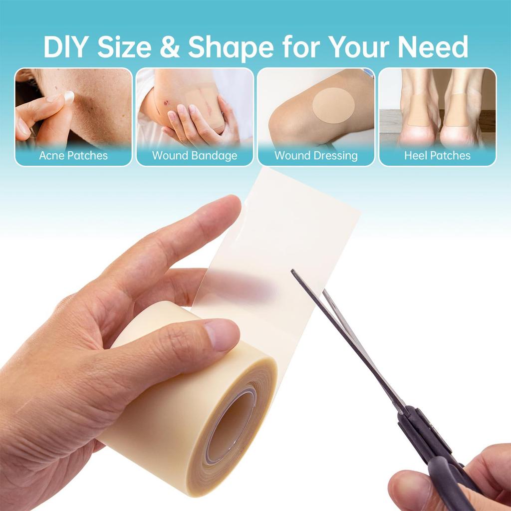 Hydrocolloid Bandages Hydrocolloid Dressing Moist Patch Flexible Breathable for Toe Face Pimple Cuts Elderly Youth