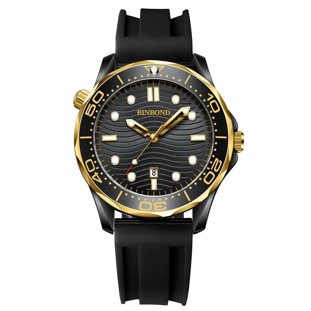 BINBOND Top Brand Luxury Sea Horse Series Watch Men's Business Quartz Watch Luminous Waterproof Sports Men Fashion Design Watch