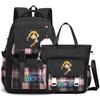 2Pcs/set Anime One Piece Large Capacity Handbag for Teenager Student Children Girl Boy Back To School Washable Versatile Crossbody Shoulder Bag