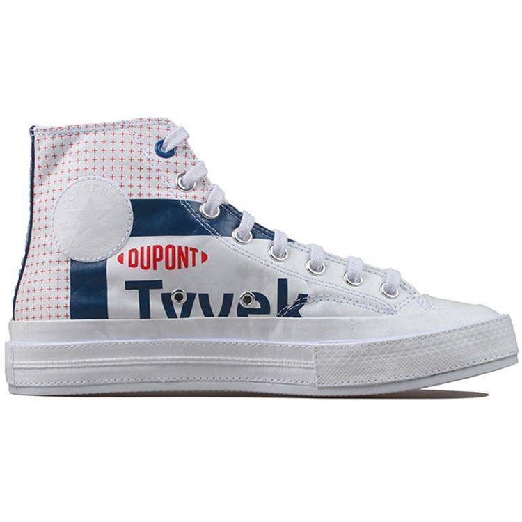 DuPont Tyvek X Converse Chuck 70 High White Princess Blue Unisex Sneakers Fiery-Red 170061C