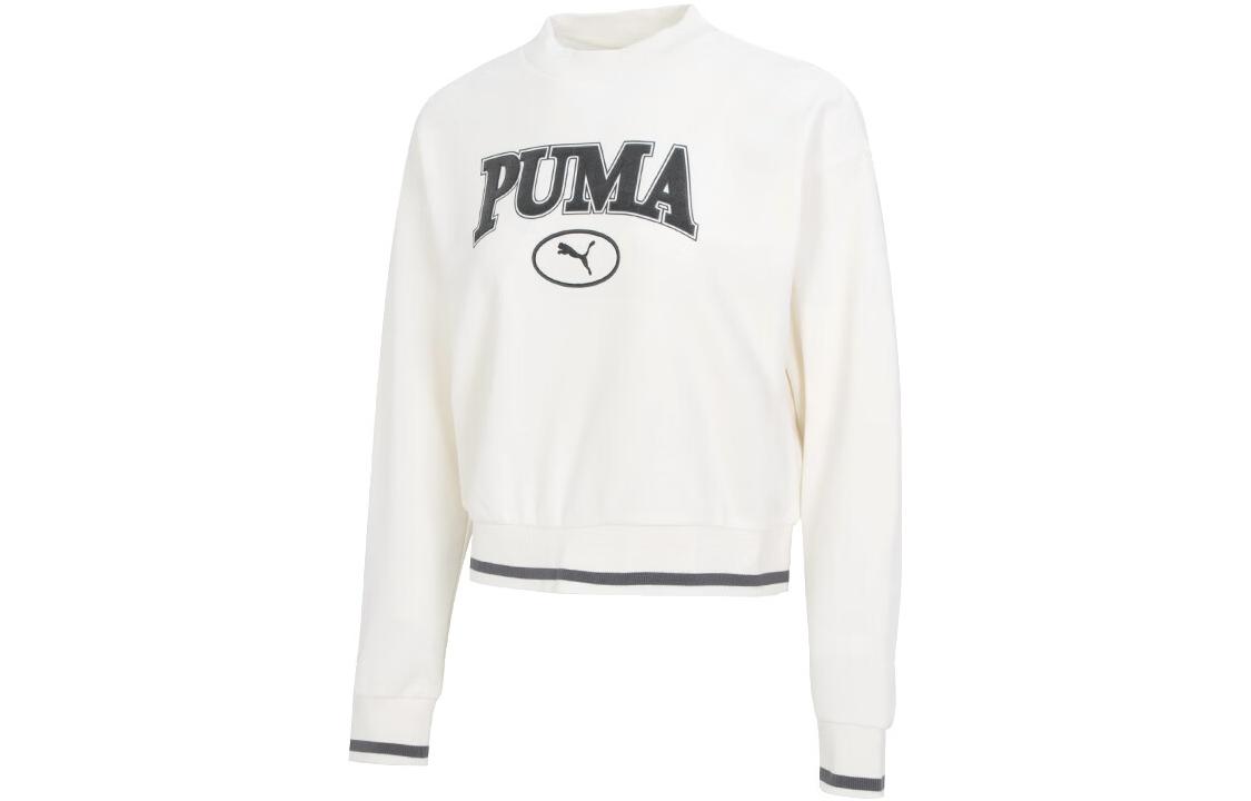 PUMA Свитшоты Женские Белый Круглый вырез Умеренный Другое 623597-65 L