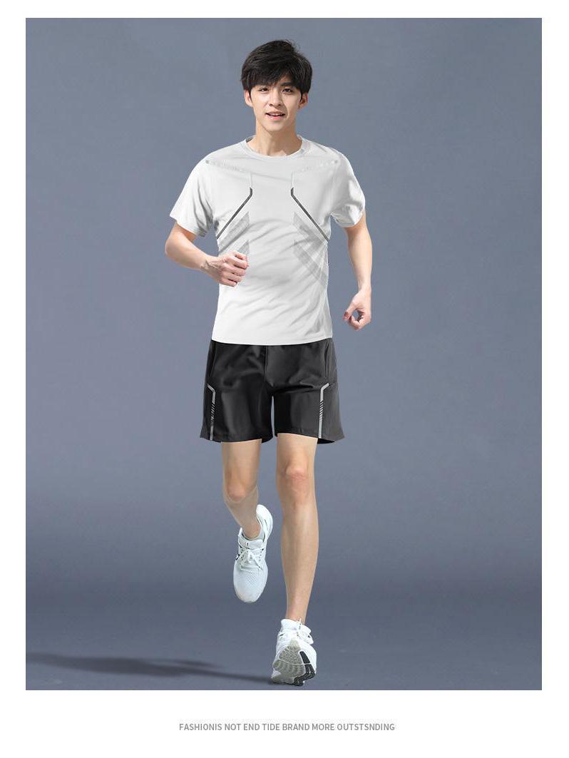 

Мужской спортивный костюм с градиентным принтом тай-дай, с короткими рукавами, из ледяного шелка, со шортами 4XL