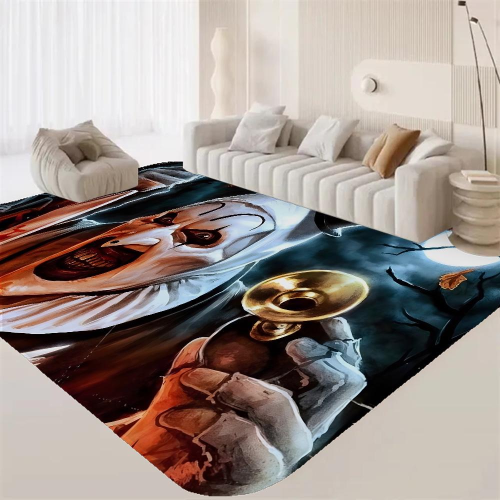 T-Terrifier 3 Skräck Clown Film Badmat Barnrum Sovrumsdekoration Balkong Halkfri Dörrmatta Vardagsrum Alfombra