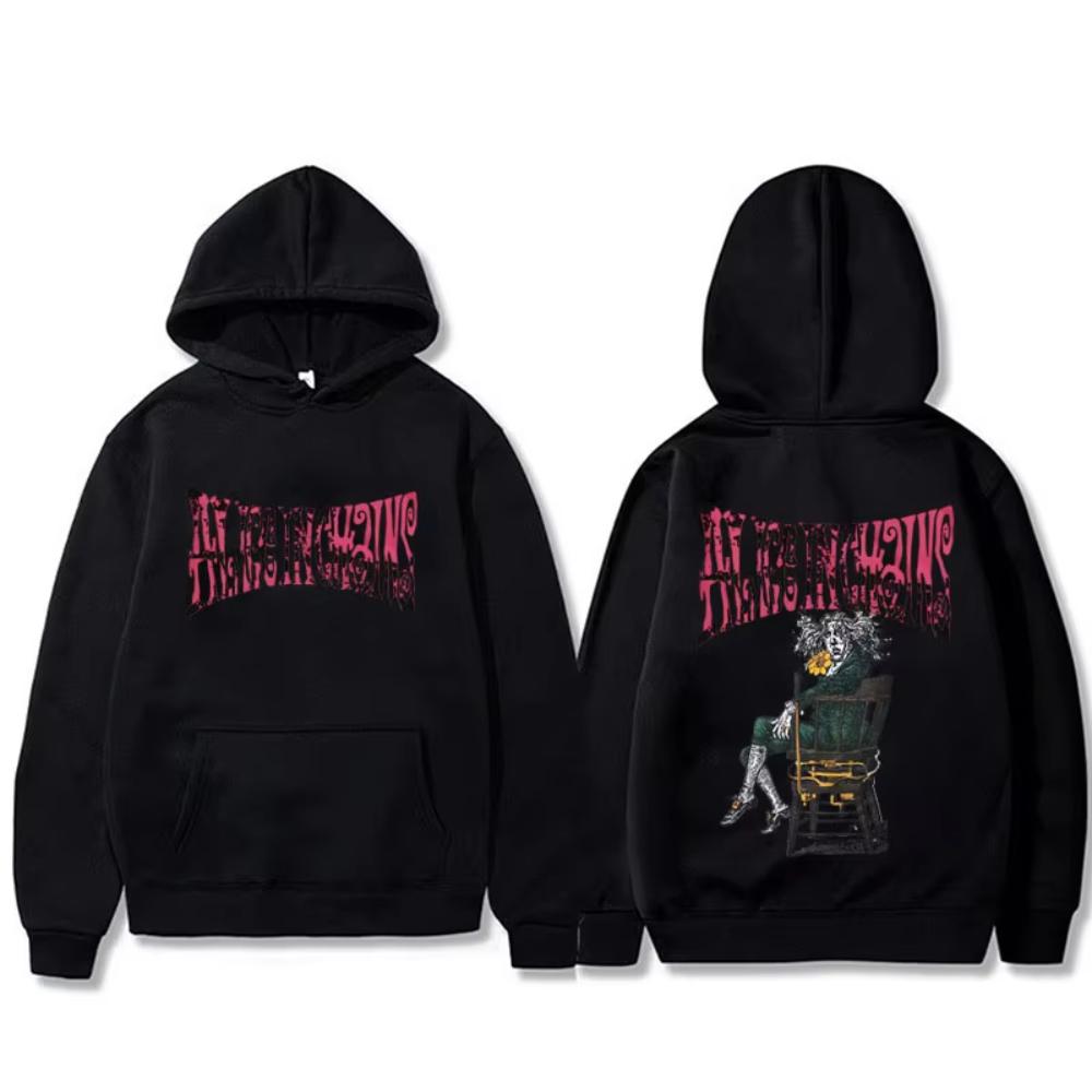 

Rock Band Alice in Chains Double Sided Printed Hoodies Men Women Casual Oversized Hooded Sportswear Male Vintage Pullovers XL