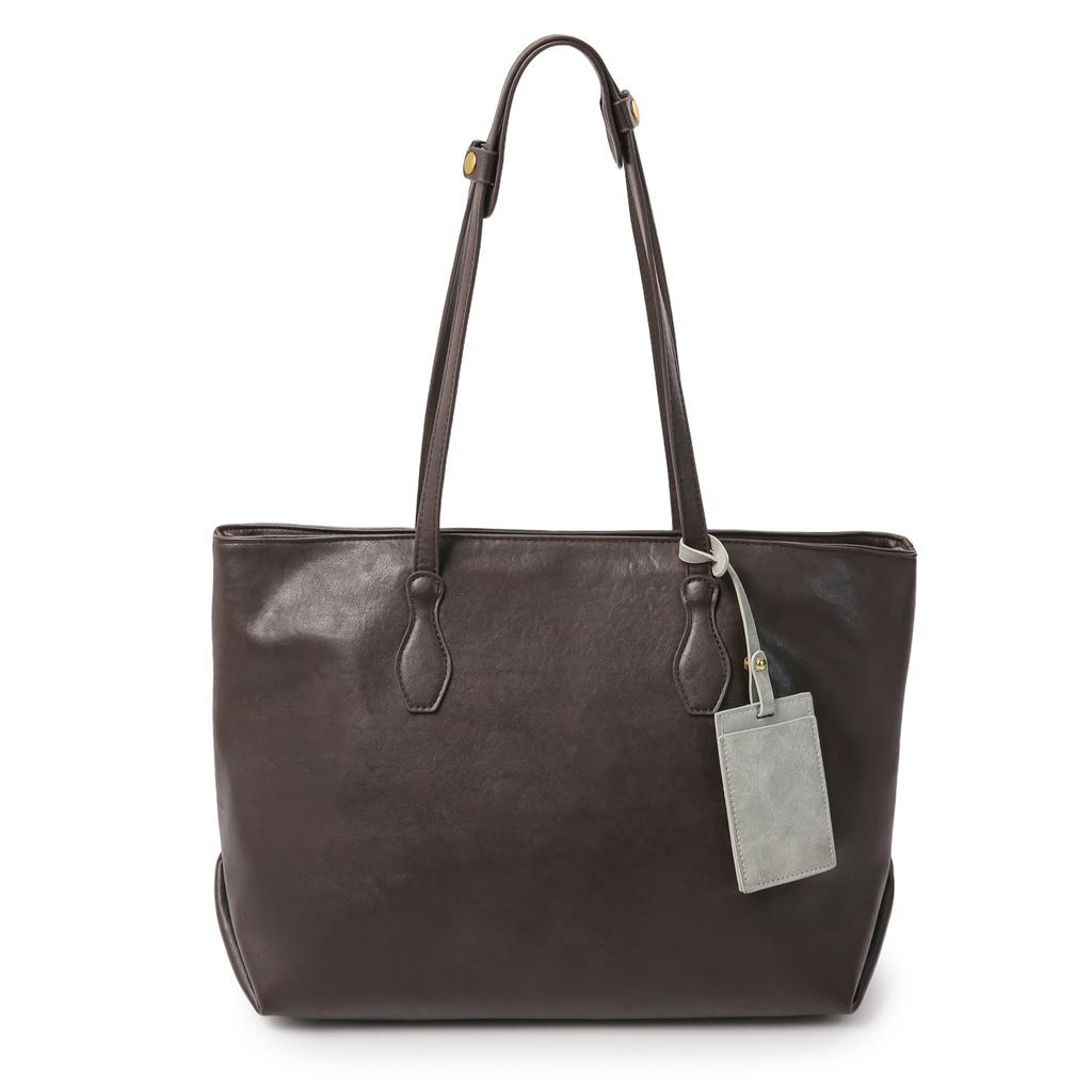 Wind waterproof PU leather large capacity tote bag men's leisure commuter travel handbag fashion shoulder bag women