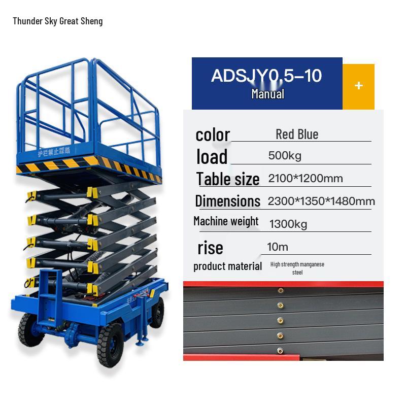 6m Tracked Mobile Scissor Lift: Self-Propelled High-Altitude Lifting Platform