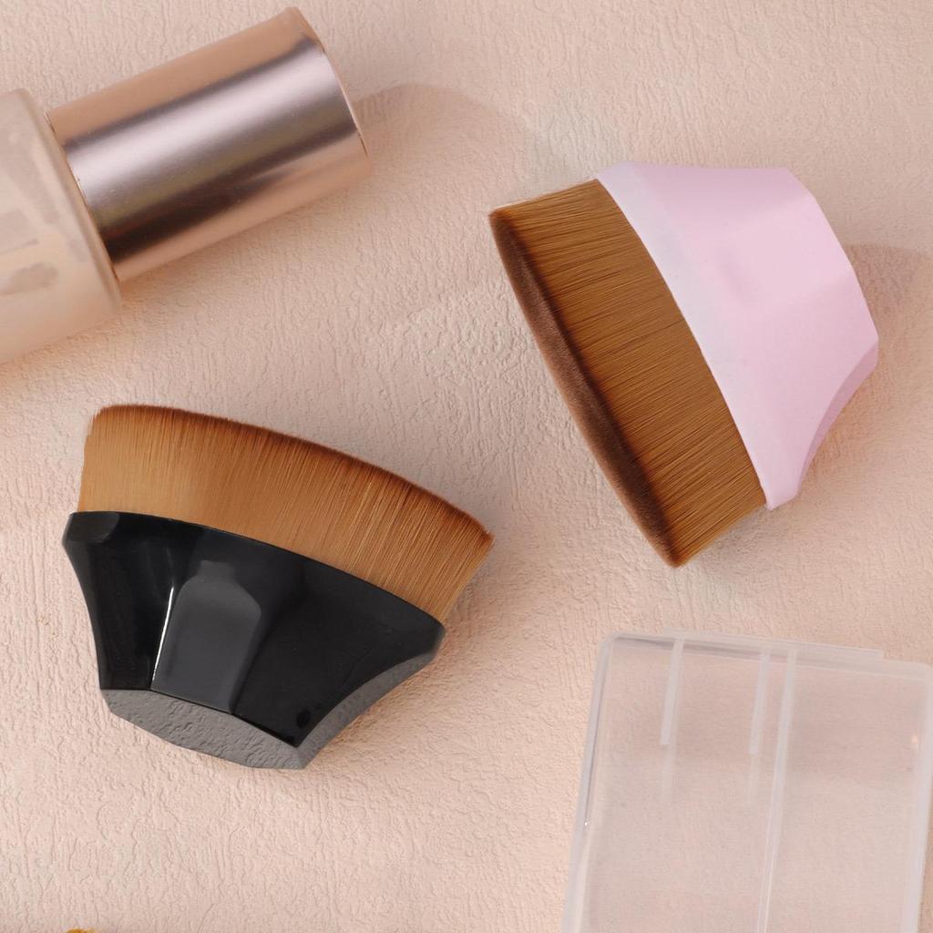 No. 55 Seamless Magic Foundation Brush with Cap - Perfect for Foundation and BB Cream, Non-Absorbing Design