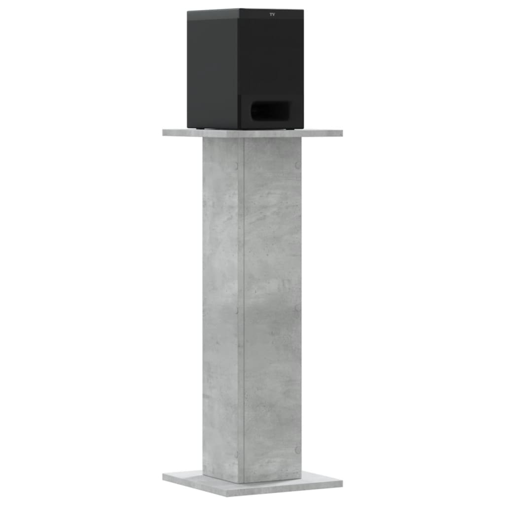 Speaker Stands (2 Pcs) Concrete Grey 30 X 30 X 80 Cm Engineered Wood