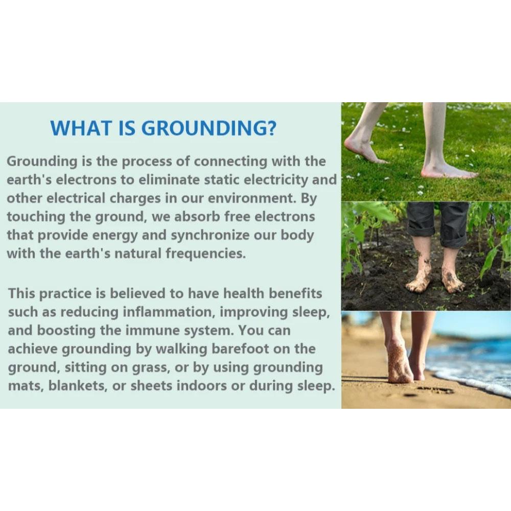 Grounding Stainless Steel Rod With 65ft Grounding Wire Grounding Pad Product Indoors Outdoor Universal Kit Reduce Inflammation