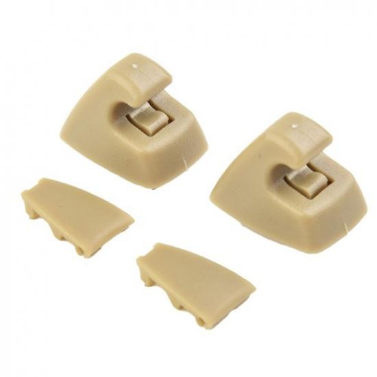 Sun Visor Support Retainer Fastener Clips Beige For GMC 95994975 2PCS ABS & PC