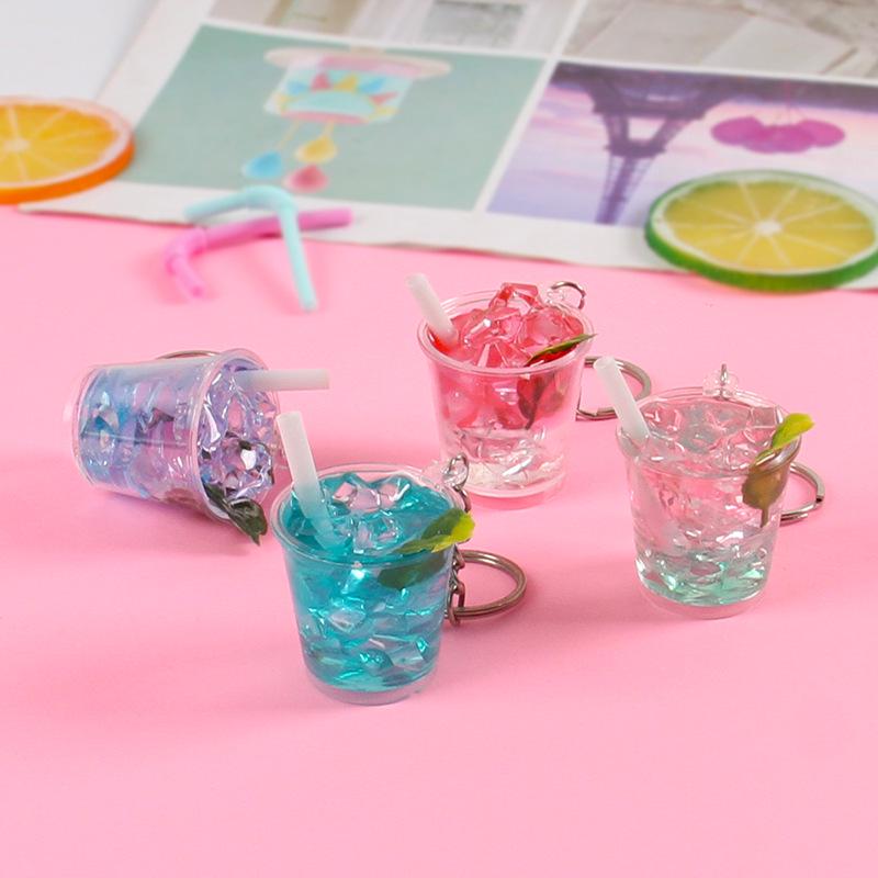 Handgemachter Taiwan Fruchtsaft Eisbecher Schlüsselanhänger - Kaltgetränke Anhänger Spielzeug